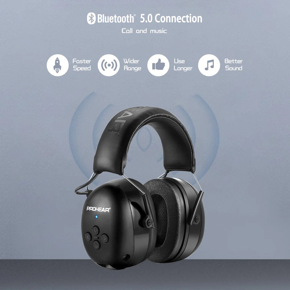 ZOHAN Electronic Headphone 5.0 Bluetooth Earmuffs Hearing Protection AliExpress