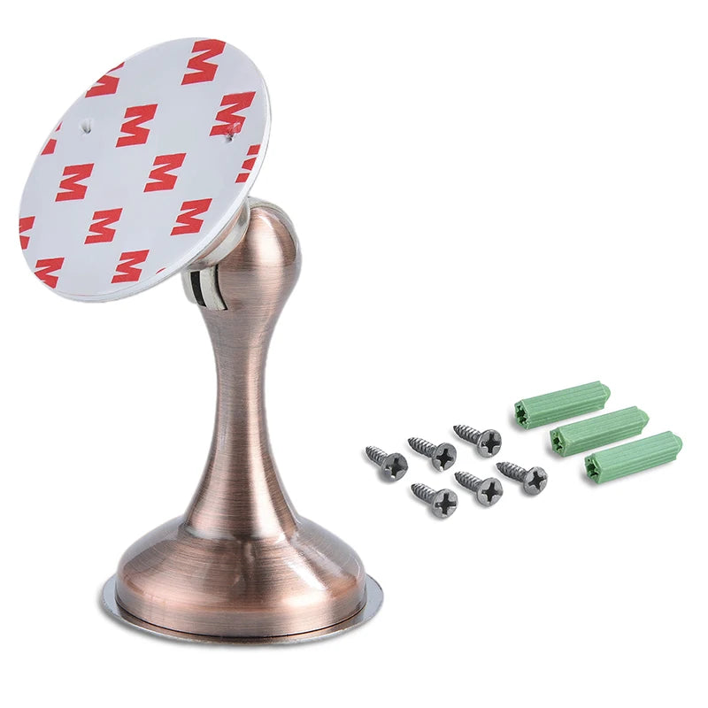 KAK Stainless Steel Magnetic Door Stopper Sticker Hidden Door Holders Catch Floor Wall Mounted Nail-free Doorstop Door Hardware KAK Handle Store