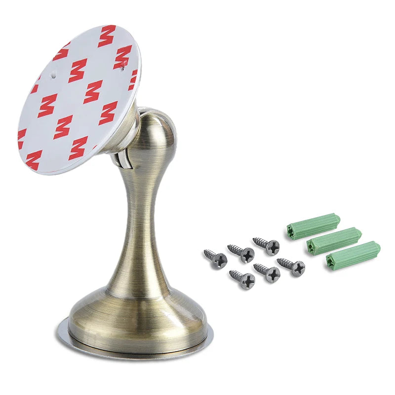 KAK Stainless Steel Magnetic Door Stopper Sticker Hidden Door Holders Catch Floor Wall Mounted Nail-free Doorstop Door Hardware KAK Handle Store