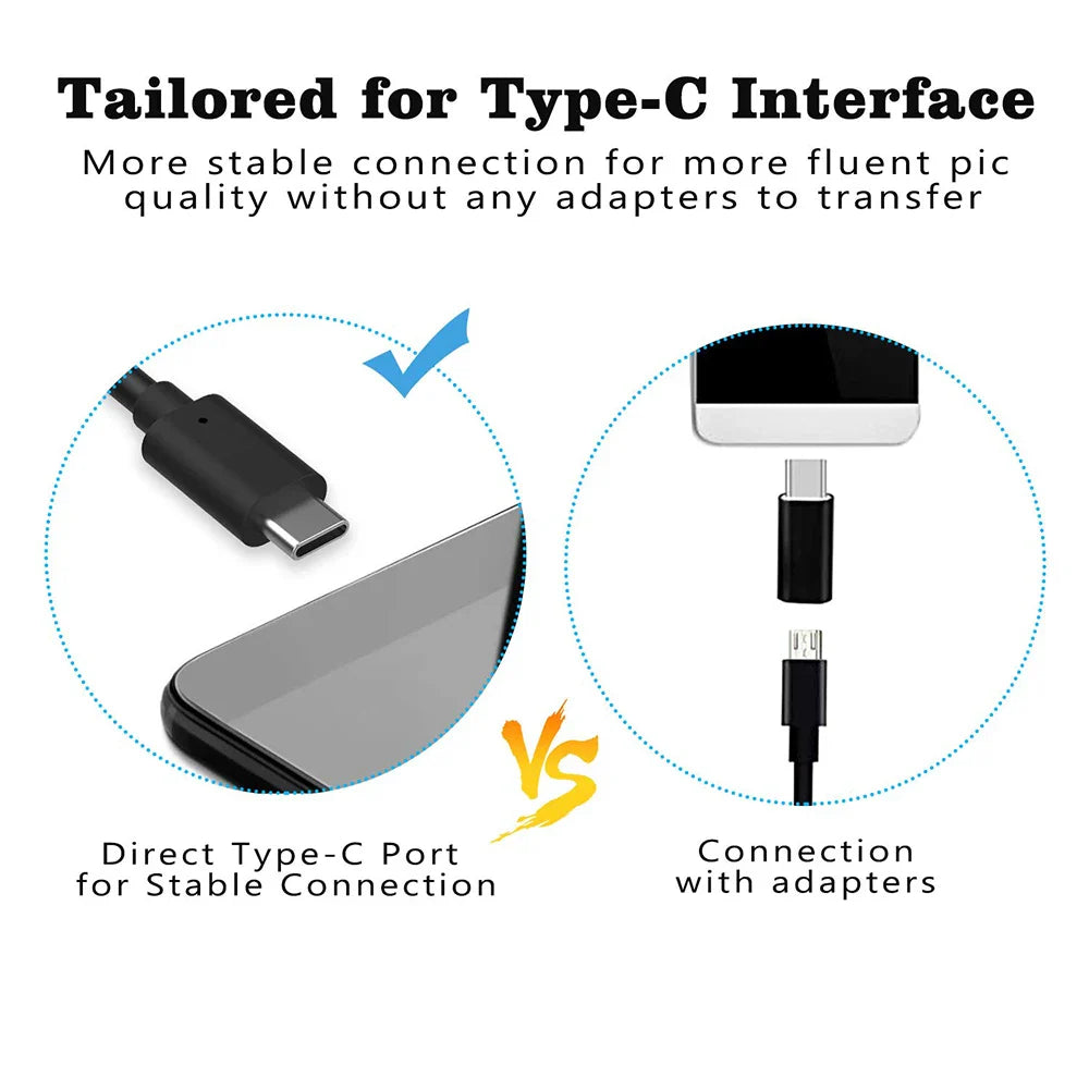 Type-C Android USB Endoscope Camera – 7.0mm Hard Cable Inspection Mini Camera for PC and Android Phones Stone's Store