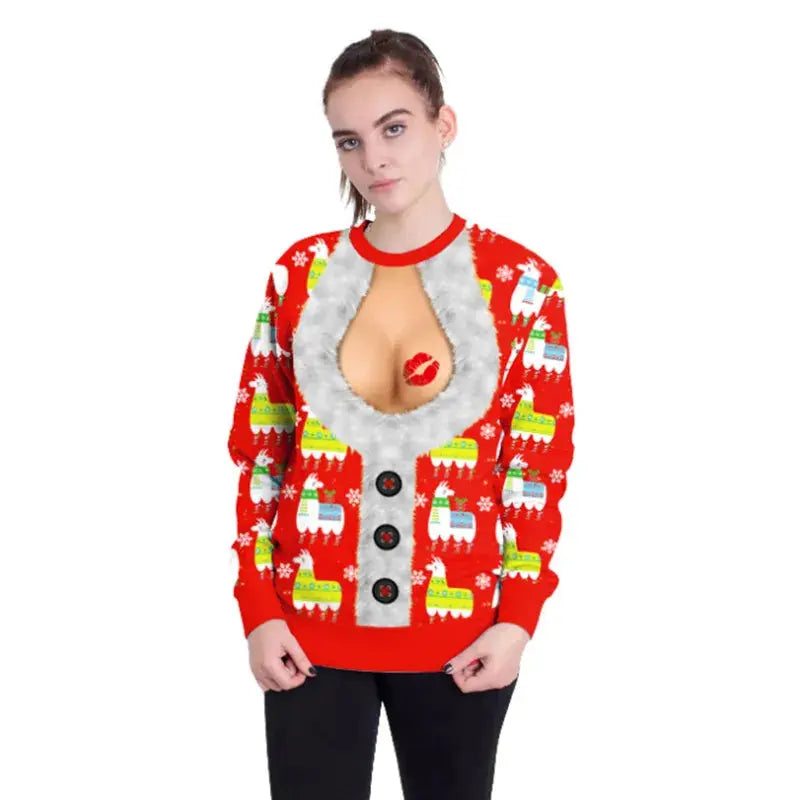 New listing Christmas Sweaters Stylish Unisex Men Women Santa Claus