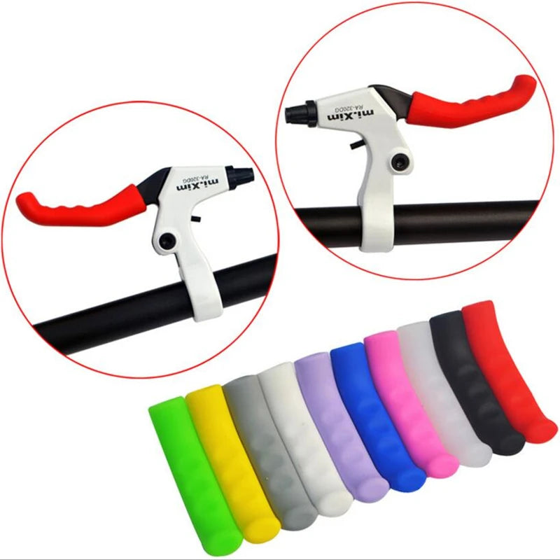 1 Pair Silicone Bicycle Lever Grips Protectors Anti-Skid Bike Brake