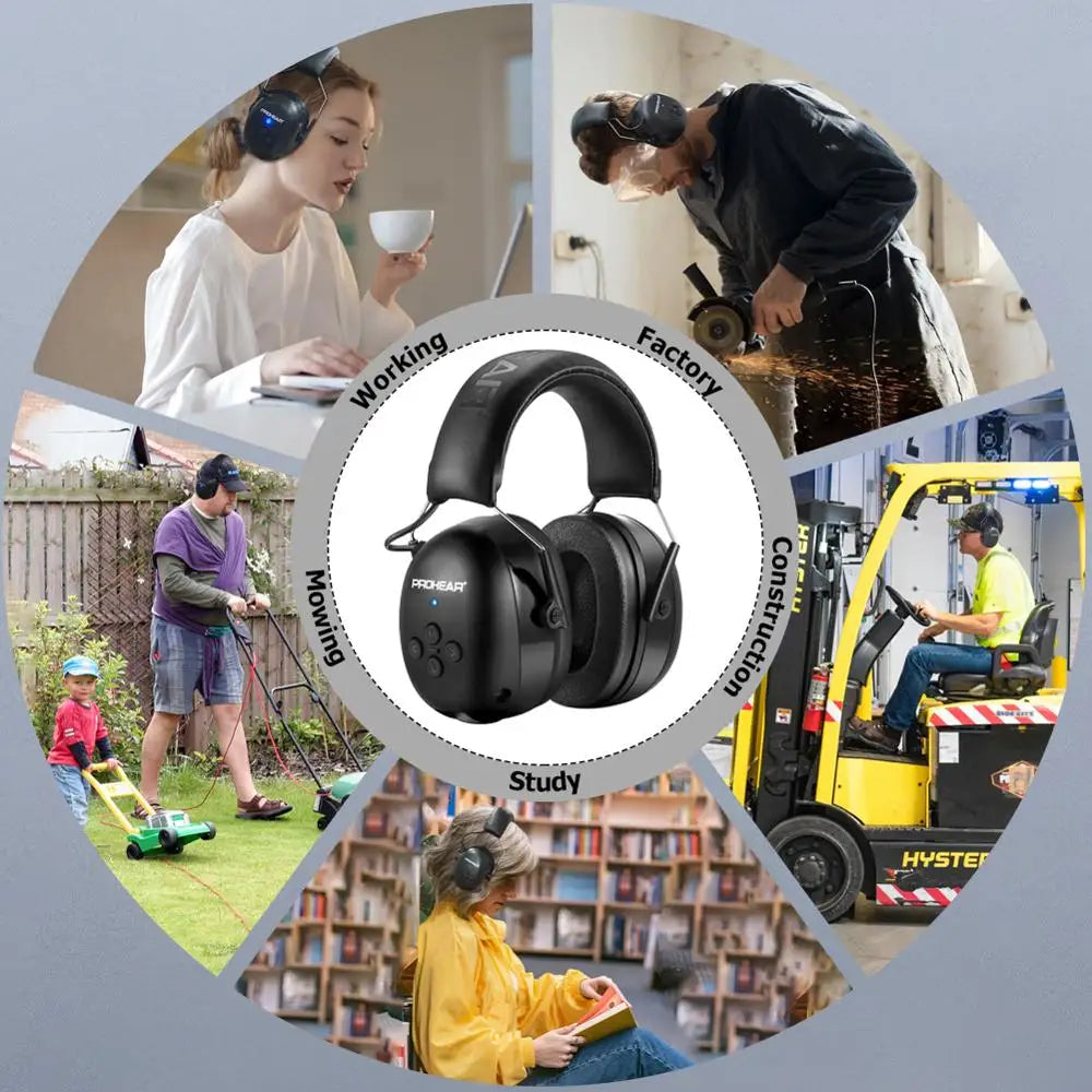 ZOHAN Electronic Headphone 5.0 Bluetooth Earmuffs Hearing Protection AliExpress