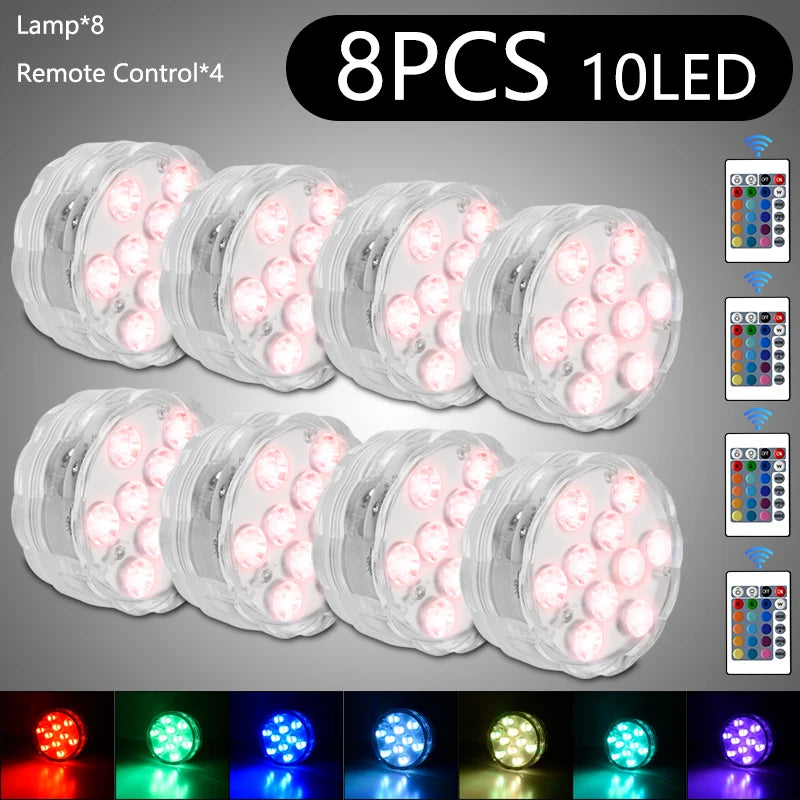 Glow Your Pool: Submersible LED Lights with RF Remote