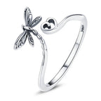 Adjustable Rings Real 925 Sterling Silver Stackable Engagement Zircon Open Size Rings For Women Jewelry big nose Official Store