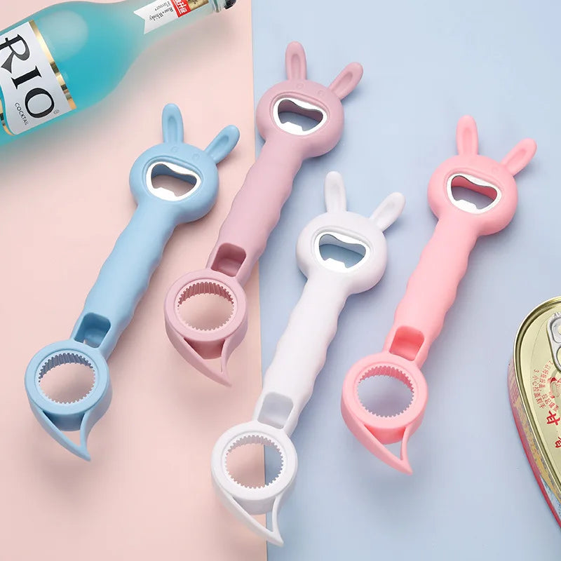 Multifunctional Four-In-One Safety Can Bottle Opener Household Canned Bottle Cap Screwing Device Home Tool