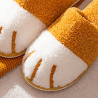 Anti-Slip Winter Slippers Plush Shoes Cozy Cartoon Cat Paw for House