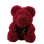40/25cm Blue Rose Bear Heart Artificial Flower Rose Teddy Bear For