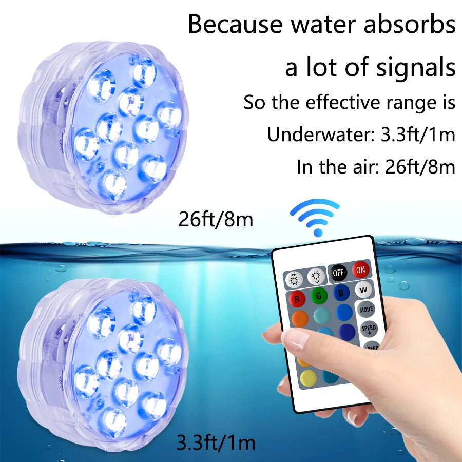Glow Your Pool: Submersible LED Lights with RF Remote