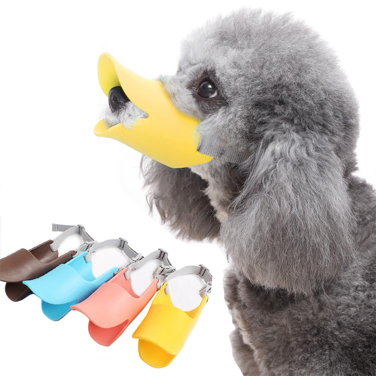Silicone Dog Muzzle for Small Dogs - Duckbill Design Teal Zeus