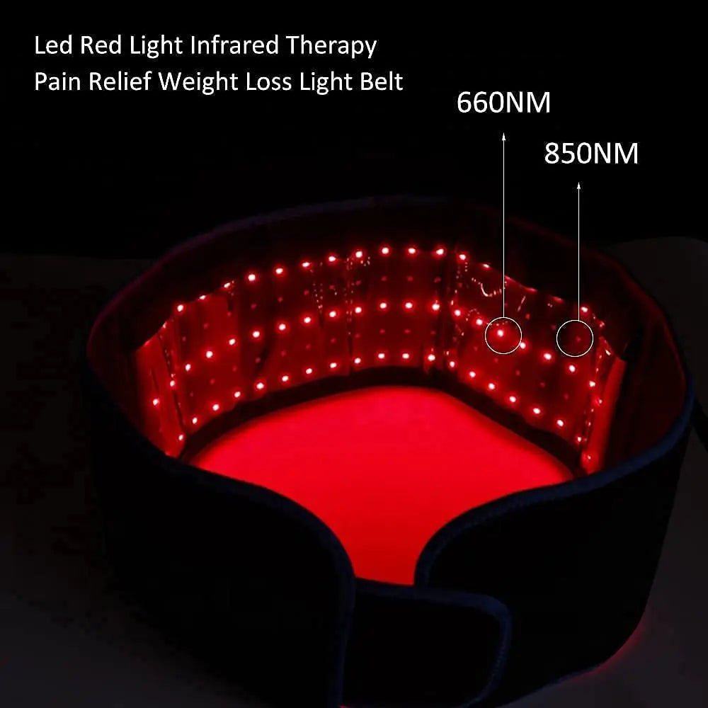 Cinturón de terapia de luz roja e infrarroja 850nm 660nm Dispositivos de belleza LED para quemar grasa, envoltura facial, adelgazante, almohadilla térmica para la cintura, cuerpo completo