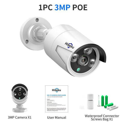 3MP H.265 PoE IP Security Bullet Camera with IP66 Waterproof Two Way Audio AOSU Store