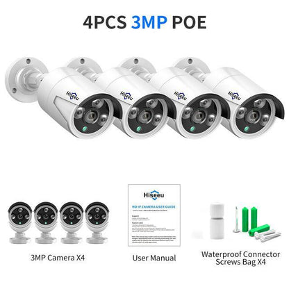 3MP H.265 PoE IP Security Bullet Camera with IP66 Waterproof Two Way Audio AOSU Store