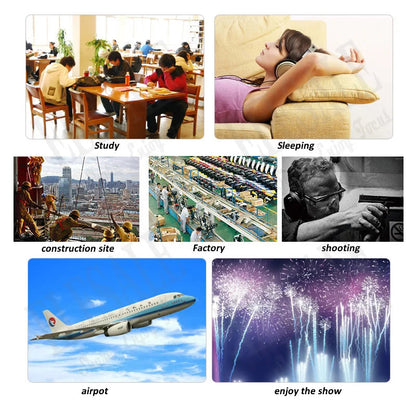 Anti-Noise Head Earmuffs Foldable Ear Protector SNR-35dB For AliExpress