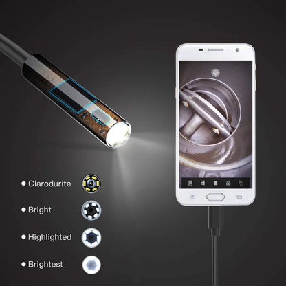 Type-C Android USB Endoscope Camera – 7.0mm Hard Cable Inspection Mini Camera for PC and Android Phones Stone's Store