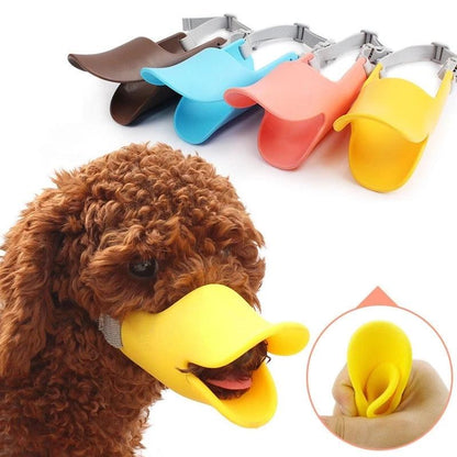 Silicone Dog Muzzle for Small Dogs - Duckbill Design Teal Zeus