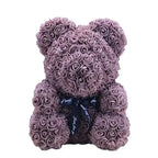 40/25cm Blue Rose Bear Heart Artificial Flower Rose Teddy Bear For