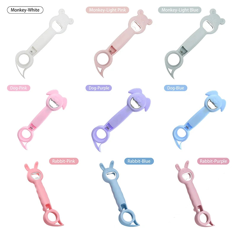 Multifunctional Four-In-One Safety Can Bottle Opener Household Canned Bottle Cap Screwing Device Home Tool