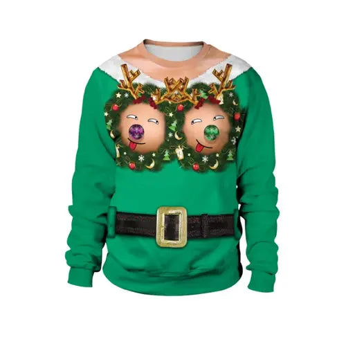 New listing Christmas Sweaters Stylish Unisex Men Women Santa Claus