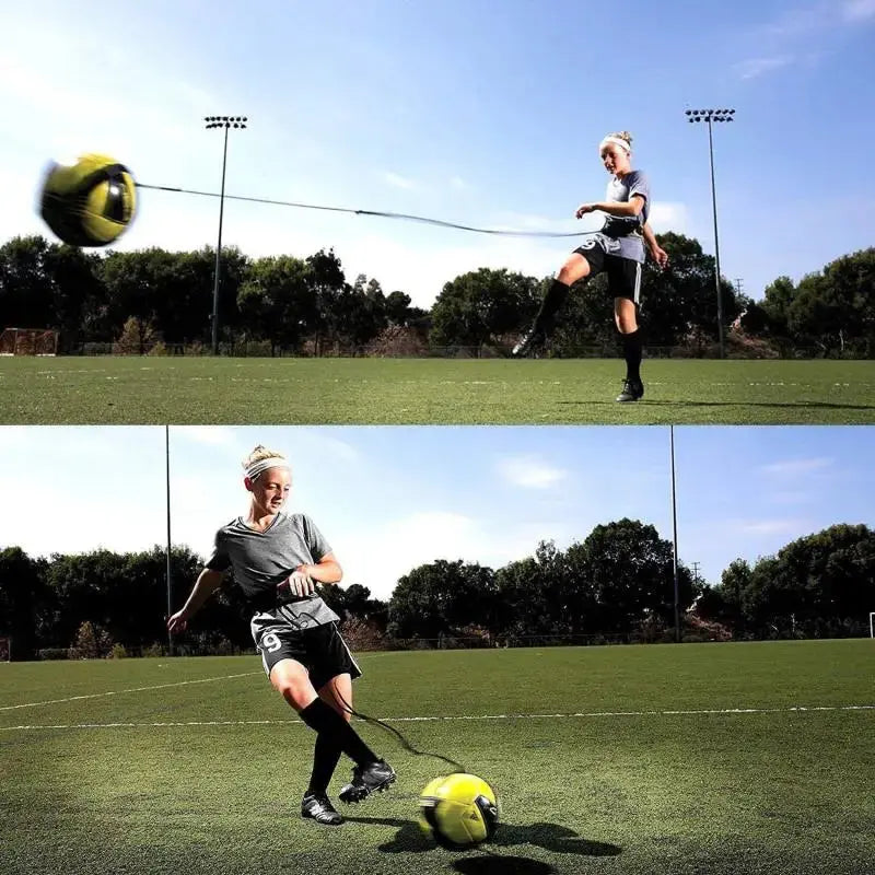 Football Tennis Kick Trainer Soccer Ball Children Practice Aid