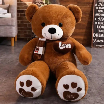 High Quality 4 Colors Teddy Bear With Scarf Stuffed Animals Bear Plush Toys Doll Pillow Kids Lovers Birthday Baby Gift Stone's Store