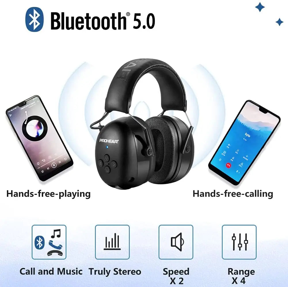 ZOHAN Electronic Headphone 5.0 Bluetooth Earmuffs Hearing Protection AliExpress
