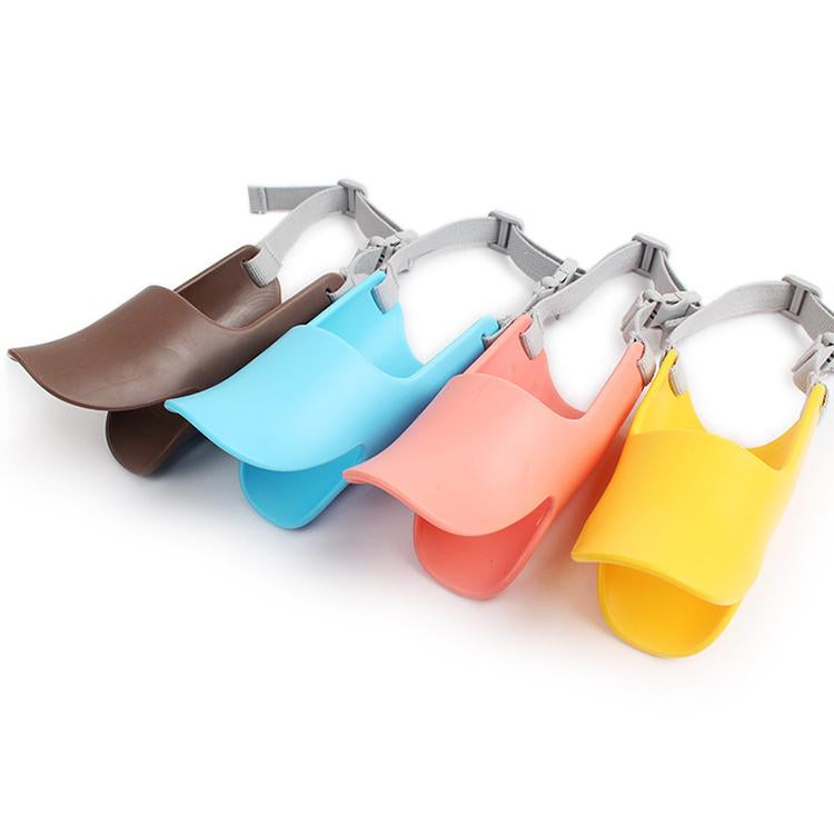 Silicone Dog Muzzle for Small Dogs - Duckbill Design Teal Zeus
