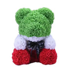 40/25cm Blue Rose Bear Heart Artificial Flower Rose Teddy Bear For