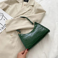 Fashion PU Leather Bags for Women Alligator Pattern Armpit Handbag Female Small Underarm Messenger Bag Purse Shopping Is Fun Store