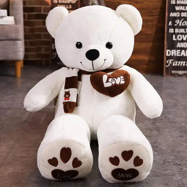 High Quality 4 Colors Teddy Bear With Scarf Stuffed Animals Bear Plush Toys Doll Pillow Kids Lovers Birthday Baby Gift Stone's Store