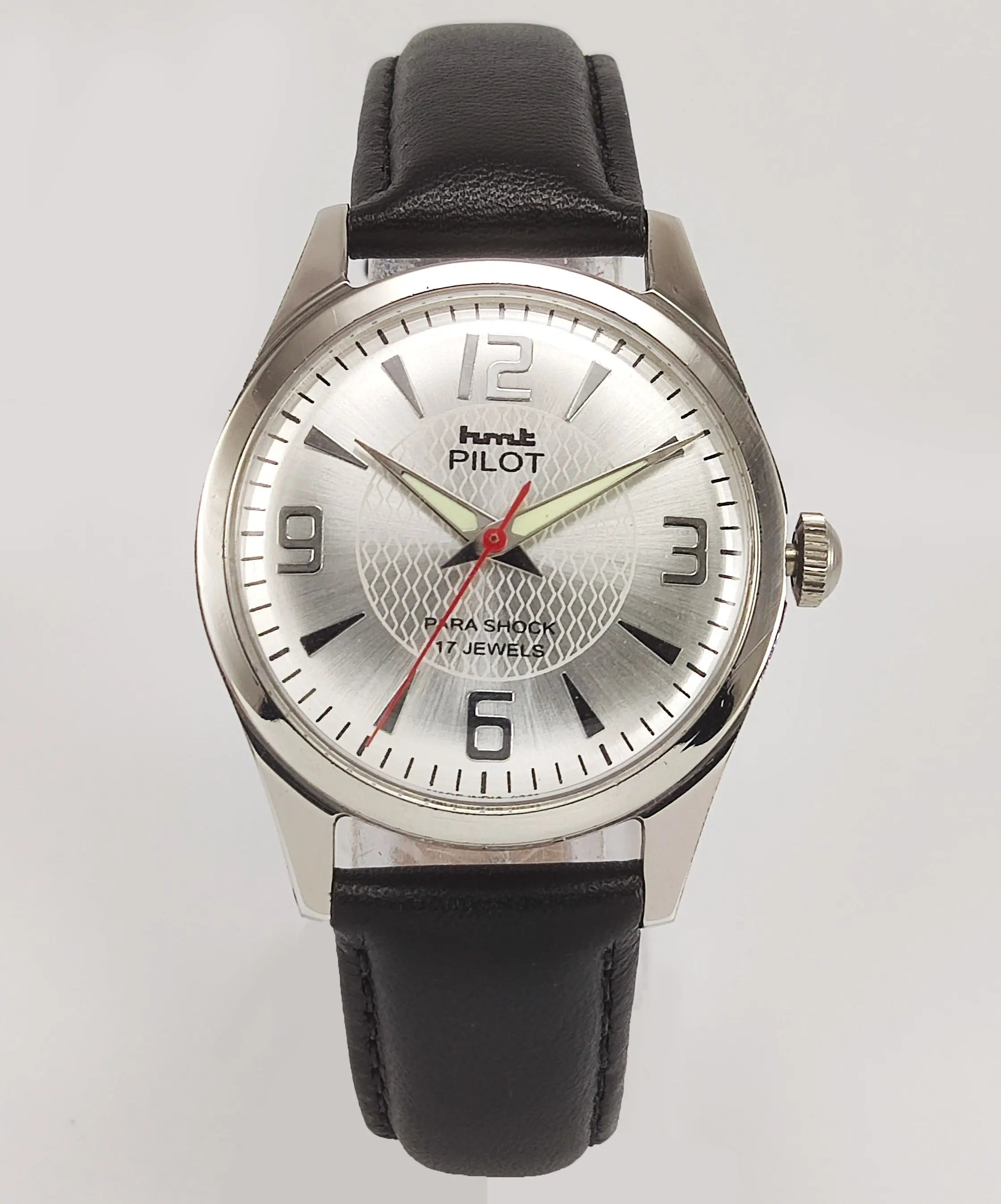 HMT Pilot Para Shock 17 Jewels Silver Dial Mechanical Hand winding Men's Wrist Watch Zz1 Guang Zhou Watch Store