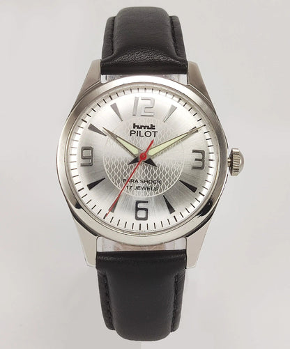 Pilot Para Shock 17 Jewels Silver Dial Mechanical Hand winding Men's Wrist Watch Zz1 Guang Zhou Watch Store