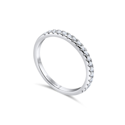 925 Sterling Silver 2mm Diamond Half Eternity Ring watch haoyisheng Store