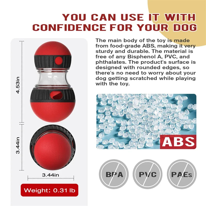 Interactive Increase Intelligence Durable Elliptical Food Rolling Ball