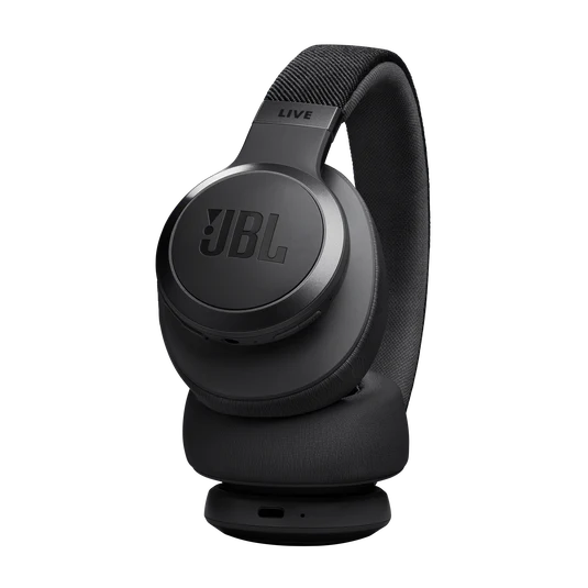 JBL Live 770NC Wireless Headphone with True Adaptive Noise Cancelling, Active Noise Cancelling, Built in Microphone, JBL Headphones App (Black)