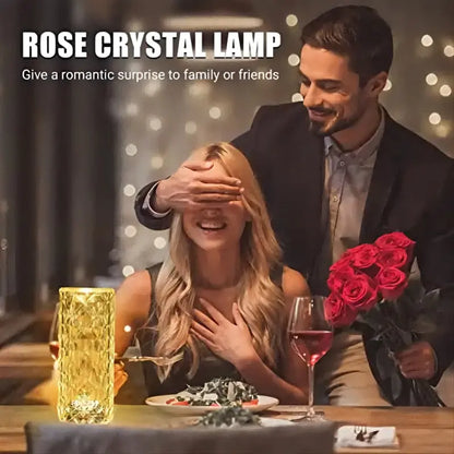 LED Rose Crystal USB Rechargeable Table Lamp Bedroom Touch Night Light AliExpress