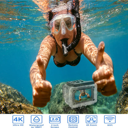 View details for 4K Waterproof All Digital UHD WiFi Camera + RF Remote And Accessories