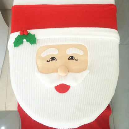 New Cute Christmas Toilet Seat Covers Creative Santa Claus Bathroom Mat Xmas Supplies for Home New Year Navidad Gift Decor Prettyhome Global Store