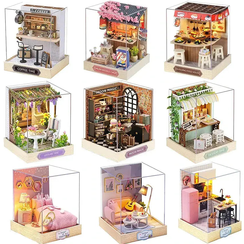 Mini Casa de Madera DIY – Kit de Ensamblaje 3D para Construcción y Decoración Stone's Store
