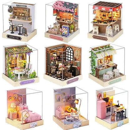 Mini Casa de Madera DIY – Kit de Ensamblaje 3D para Construcción y Decoración Stone's Store