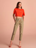 Lace-up Tapered Fit Jogging Pants Bronze Aphrodite