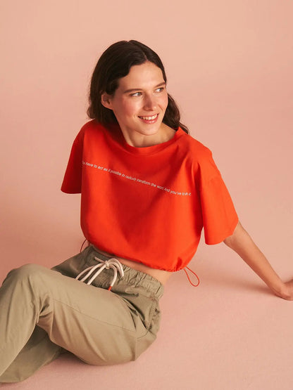 Lace-up Tapered Fit Jogging Pants Bronze Aphrodite