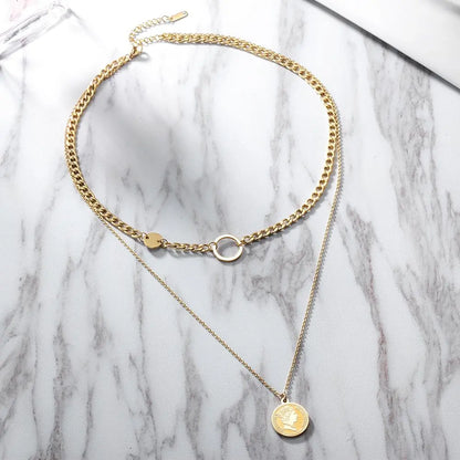 View details for Coin Layered Necklace Coin Layered Necklace