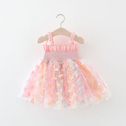 Summer Kids' Skirt Little Girl Summer Cute Bow Suspenders Princess Dress Summer Girl Dress 2853 Stone's Store