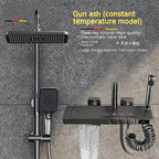 View details for Copper Button Constant Temperature Shower Set Digital Display Large Shower Set Gray Suit
