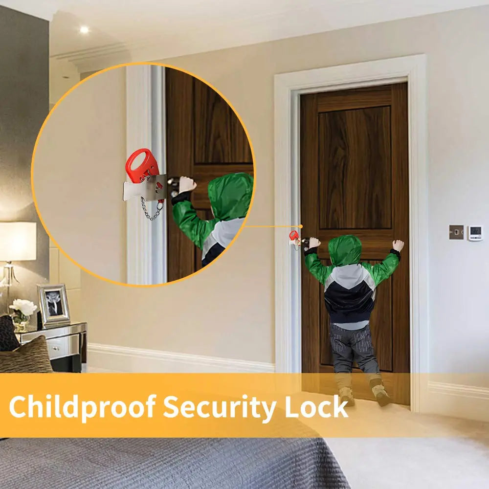 Portable Door Lock Safety Latch Metal Lock Home Room Hotel Anti Theft