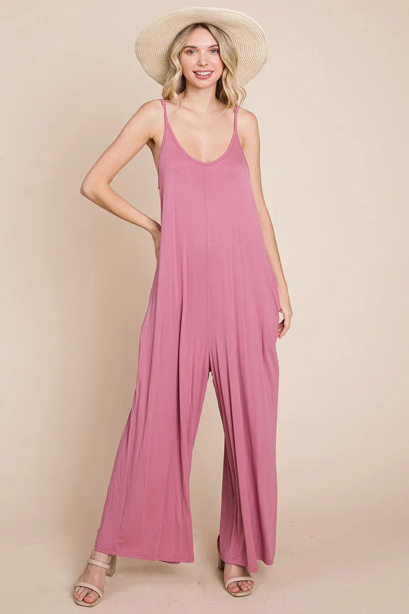 View details for Sleeveless Wide Leg Pocketed Jumpsuit Sleeveless Wide Leg Pocketed Jumpsuit