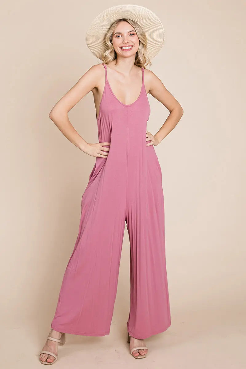 View details for Sleeveless Wide Leg Pocketed Jumpsuit Sleeveless Wide Leg Pocketed Jumpsuit