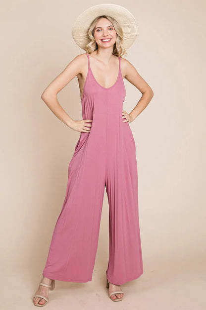 View details for Sleeveless Wide Leg Pocketed Jumpsuit Sleeveless Wide Leg Pocketed Jumpsuit