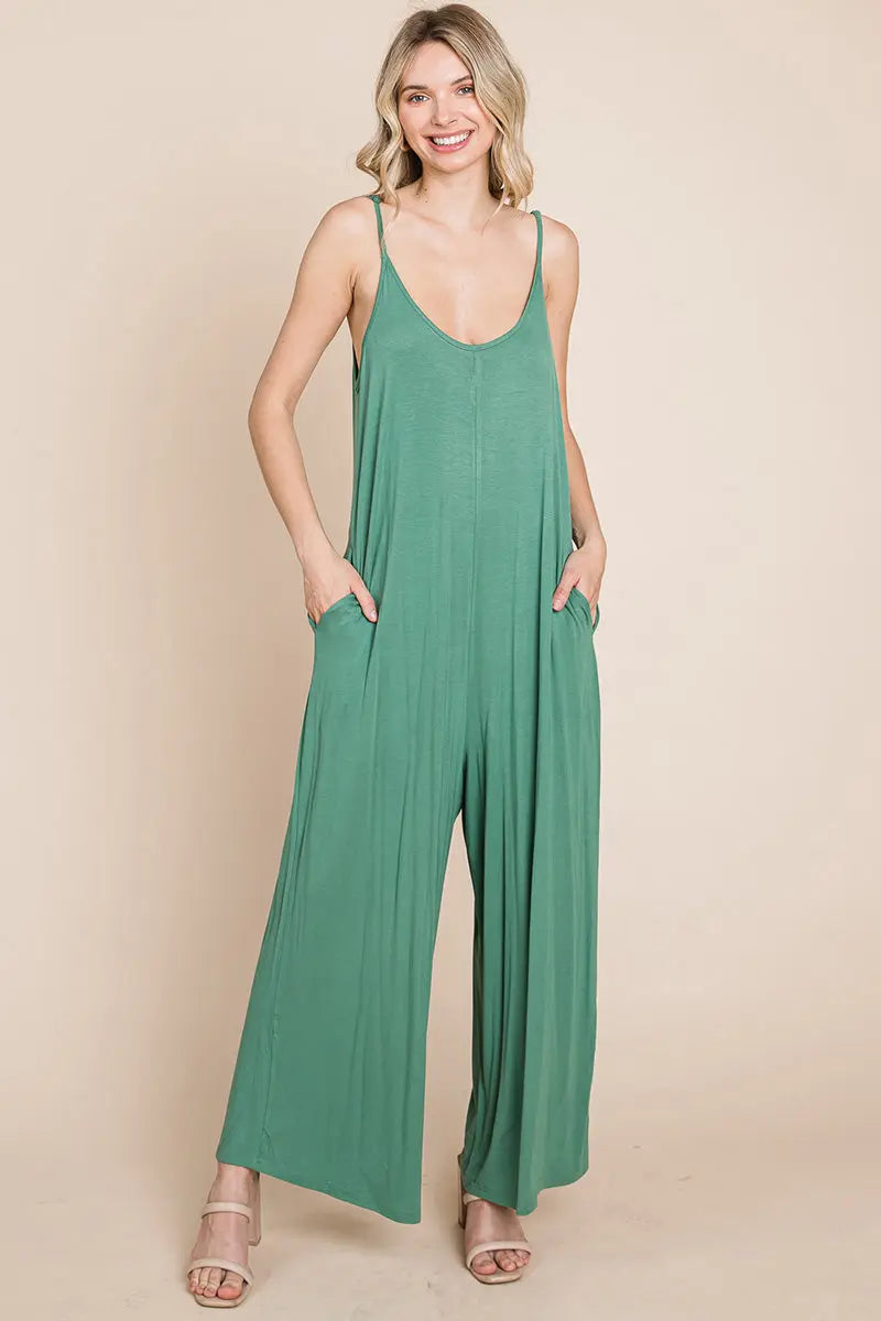 View details for Sleeveless Wide Leg Pocketed Jumpsuit Sleeveless Wide Leg Pocketed Jumpsuit